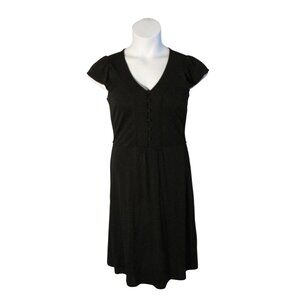 Talbots M Classic Black Dress Midi Length